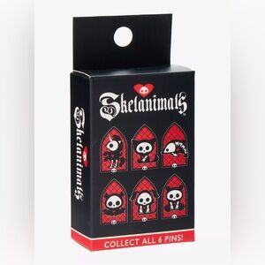 Skelanimals Stained Glass Blind Box Enamel Pin